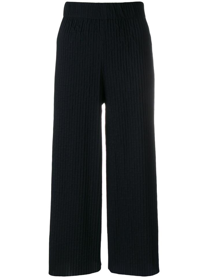 Federica Tosi Wide Leg Cropped Pants - Black