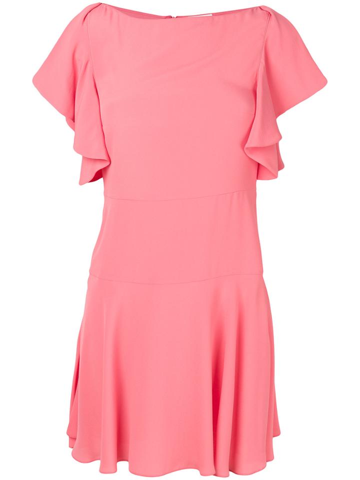 Red Valentino Ruffle Sleeve Dress - Pink & Purple