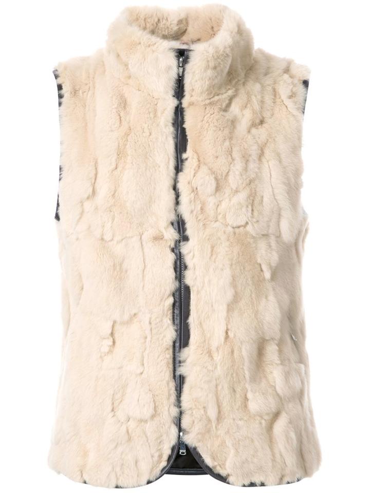 Loveless Long Fit Gilet, Men's, Size: 2, Brown, Rabbit Fur