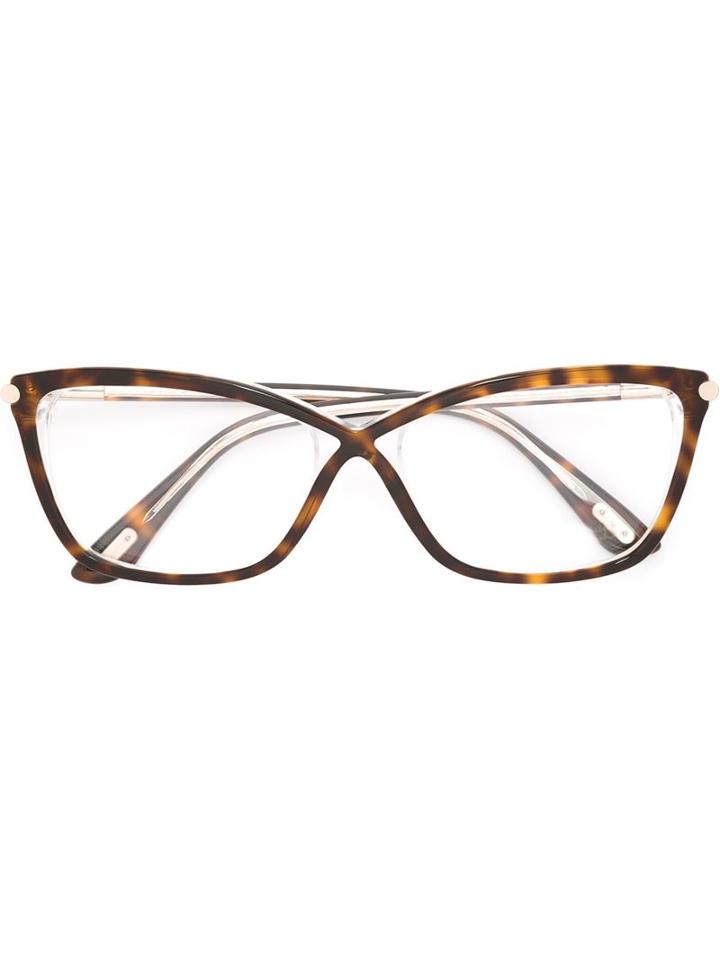 Tom Ford Cat Eye Glasses, Black, Acetate