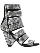 Balmain Lisa Rhinestone Sandals - Black