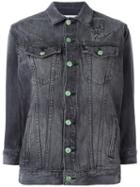 Sandrine Rose Distressed Denim Jacket, Women's, Size: Small, Grey, Cotton