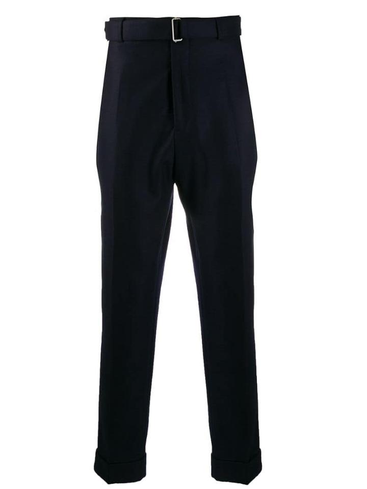 Officine Generale Belted Tailored Trousers - Blue