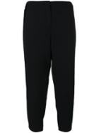 No21 - Side Stripe Cropped Trousers - Women - Spandex/elastane/viscose - 38, Black, Spandex/elastane/viscose