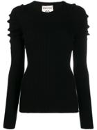 Semicouture Puff Shoulder Jumper - Black