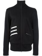 Y-3 Striped Detail Zipped Sweatshirt, Men's, Size: Large, Black, Polyester/cotton/polyamide/spandex/elastane