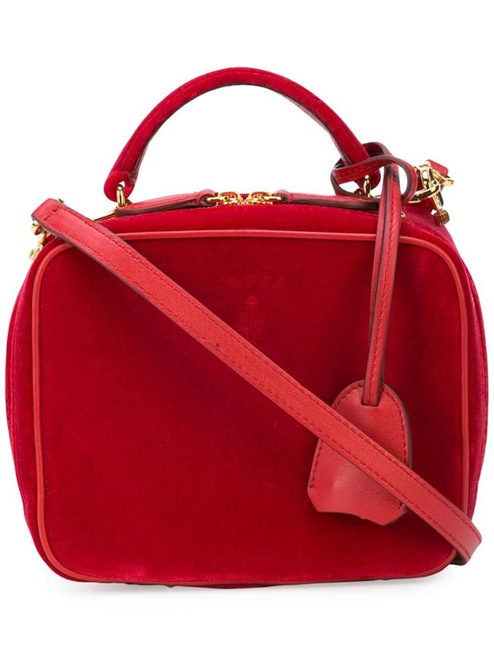 Mark Cross Small Velvet Tote Bag - Red