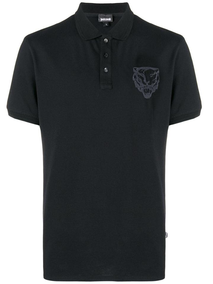 Just Cavalli Tiger Polo Shirt - Black