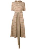 Lacoste - Hooded Polo Dress - Women - Cotton - 38, Brown, Cotton