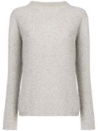 Fabiana Filippi Embellished Fine Knit Jumper - Grey