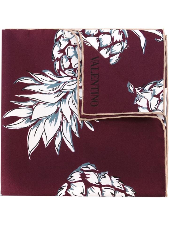 Valentino Garavani Pineapple Print Pocket Square