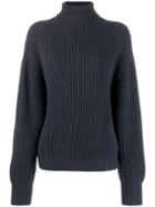 Brunello Cucinelli Metallic Thread Jumper - Blue