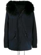 Mr & Mrs Italy Faux Fur Hooded Parka - Blue