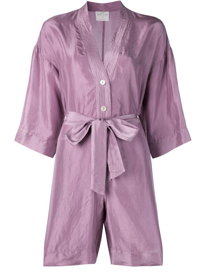 Forte Forte Habotai Short Jumpsuit - Mauve