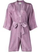 Forte Forte Habotai Short Jumpsuit - Mauve