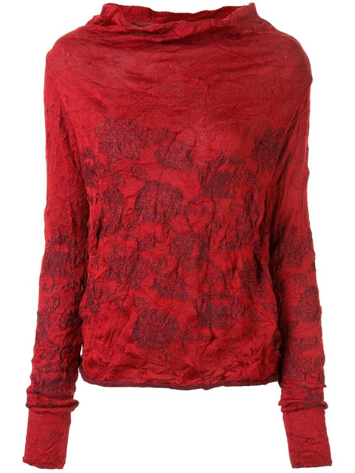 Y's Cowl Neck Sweatshirt - Red