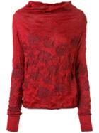 Y's Cowl Neck Sweatshirt - Red