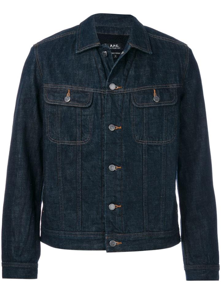 A.p.c. Button-up Denim Jacket - Blue
