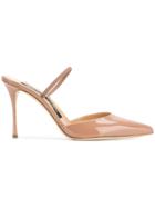 Sergio Rossi Slingback Pointed Sandals - Nude & Neutrals