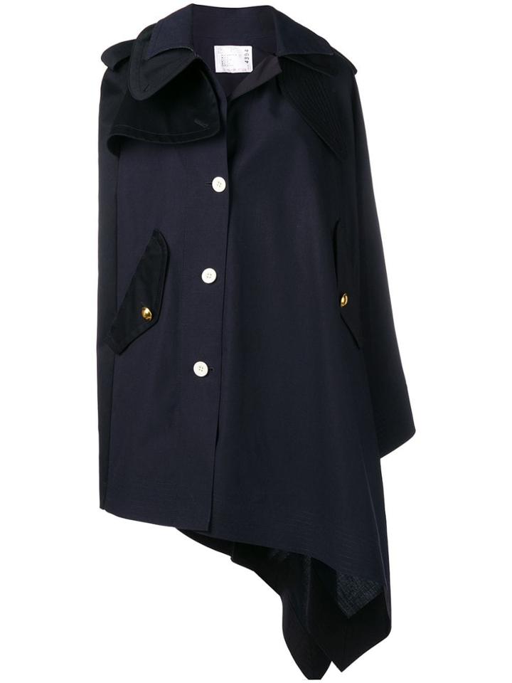 Sacai Asymmetric Cape - Blue