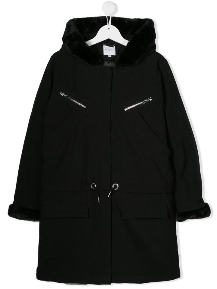 Givenchy Kids Logo Parka Coat - Black