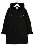 Givenchy Kids Logo Parka Coat - Black