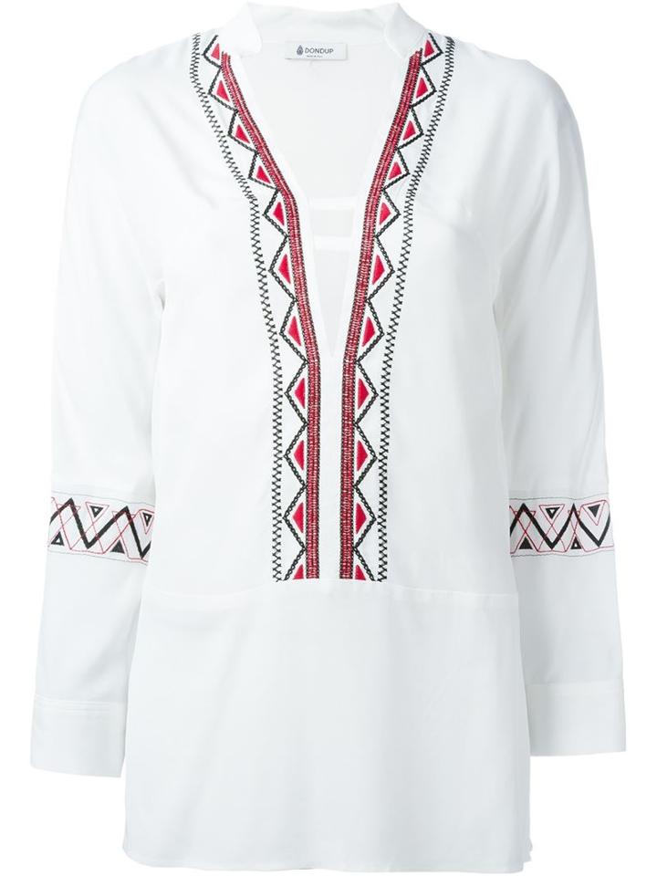 Dondup 'people' Blouse, Women's, Size: 40, White, Viscose/silk
