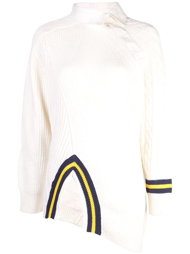 Alexander Wang Asymmetrical V-neck Jumper - White