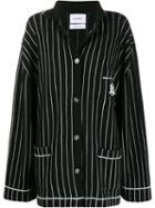 Barrie Striped Dropped-shoulder Cardigan - Black