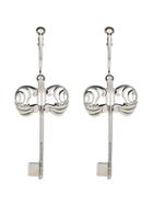 Alexander Mcqueen Metallic Key Charm Earrings