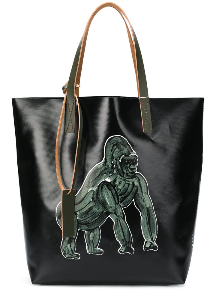 Marni Gorilla Shopper Tote - Black
