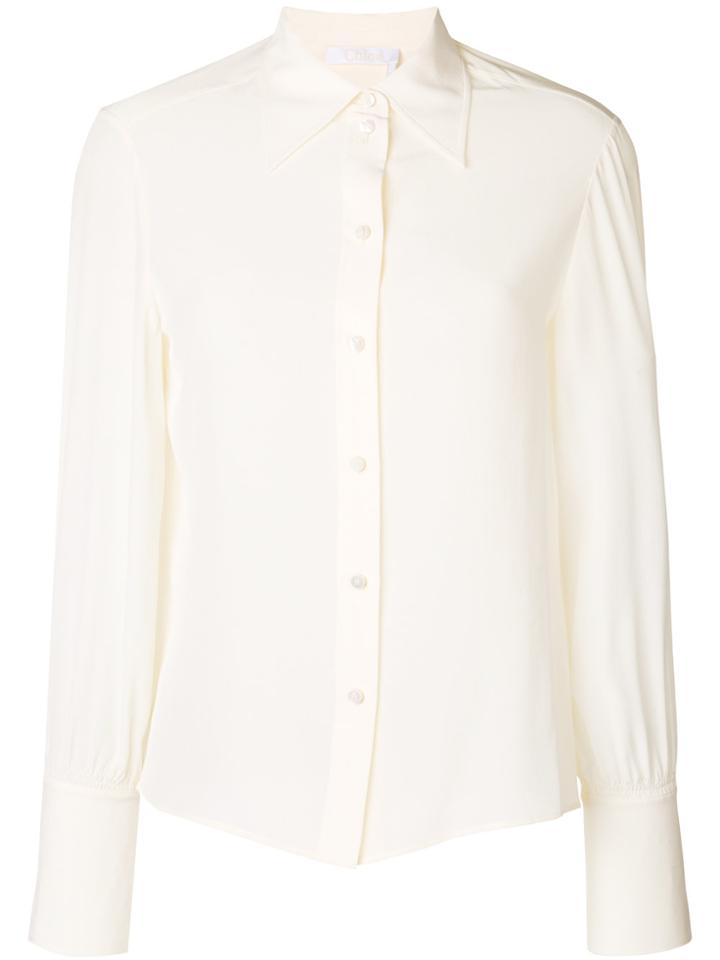 Chloé Balloon Sleeve Shirt - Nude & Neutrals