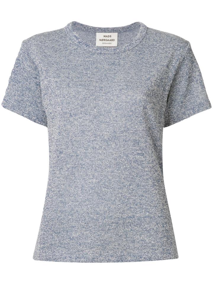 Mads N0rgaard Glitter Short Sleeve Top - Blue