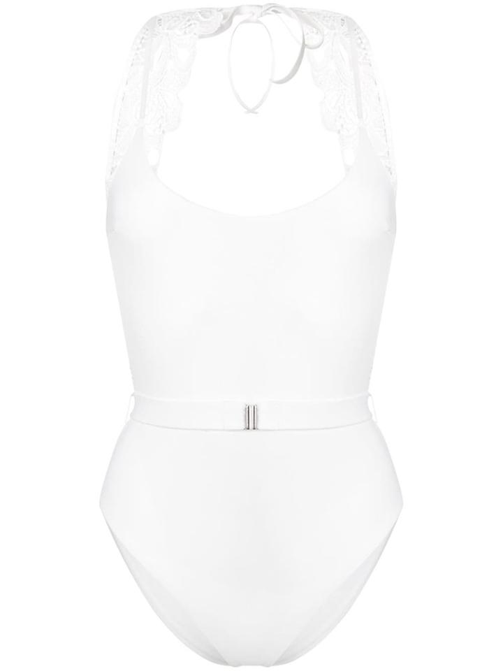 Ermanno Scervino Crochet Detail Swimsuit - White
