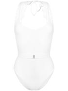 Ermanno Scervino Crochet Detail Swimsuit - White