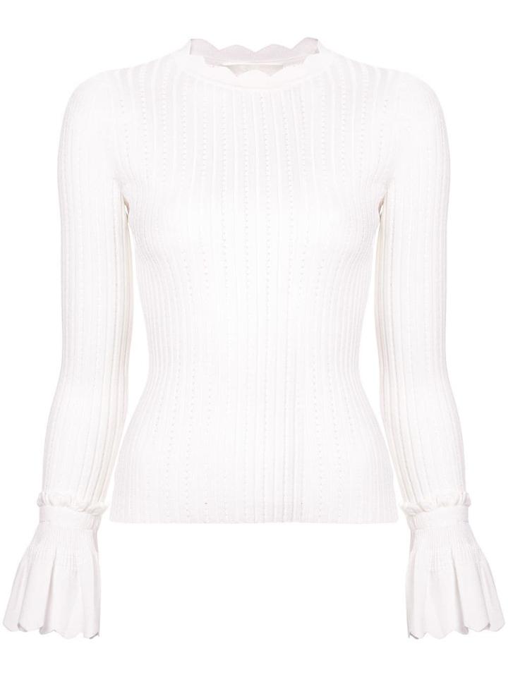 Jonathan Simkhai Long-sleeve Fitted Sweater - White