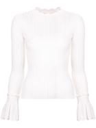Jonathan Simkhai Long-sleeve Fitted Sweater - White