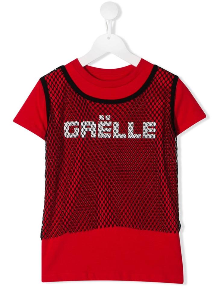 Gaelle Paris Kids Teen Brand Logo T-shirt - Red