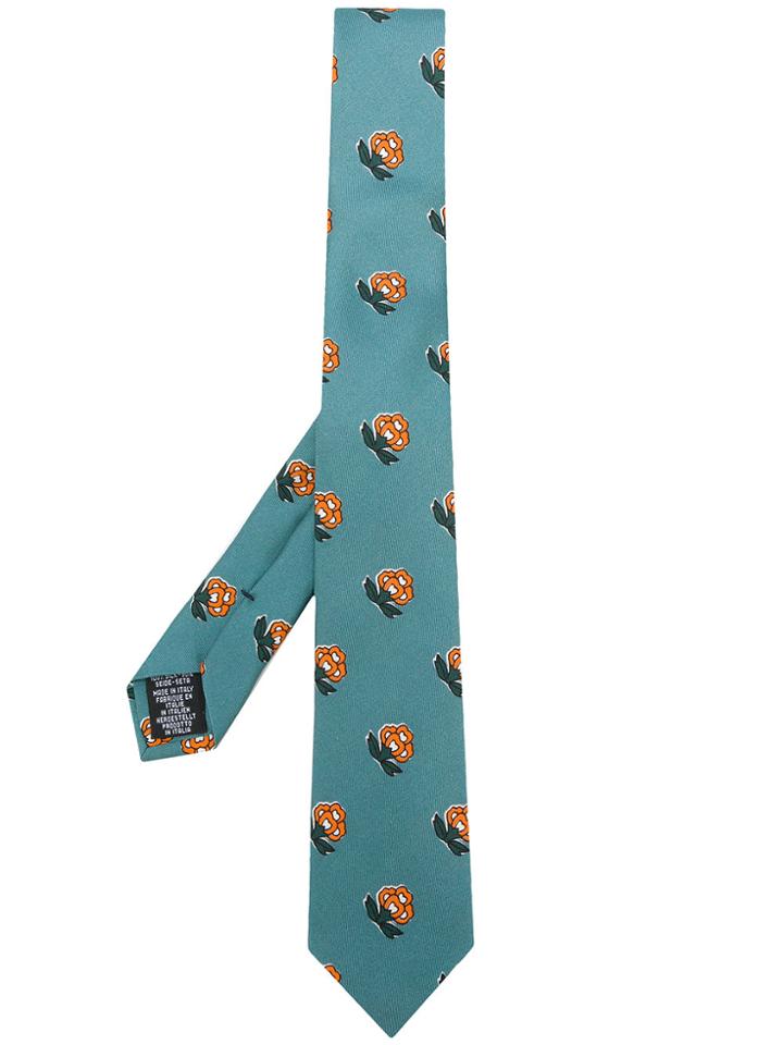 Paul Smith Floral Tie - Blue