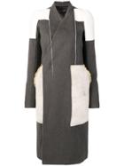 Rick Owens Patchwork Panelled Coat - Grey