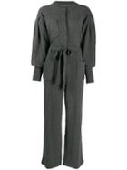 Alberta Ferretti Oversized Belted Jumpsuit - Grey