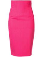 Facetasm High-waist Pencil Skirt - Pink