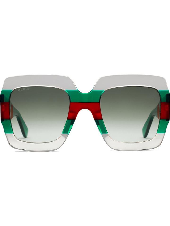Gucci Eyewear Occhiali Da Sole Quadrati In Acetato - Green