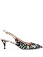 Pollini Gold Slingback Pumps