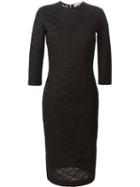 Givenchy Floral Lace Pencil Dress, Women's, Size: 36, Black, Polyester/polyamide/viscose