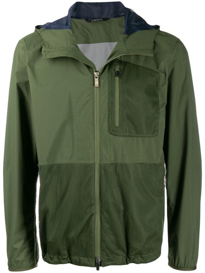 Z Zegna Zip-up Anorak Jakcet - Green