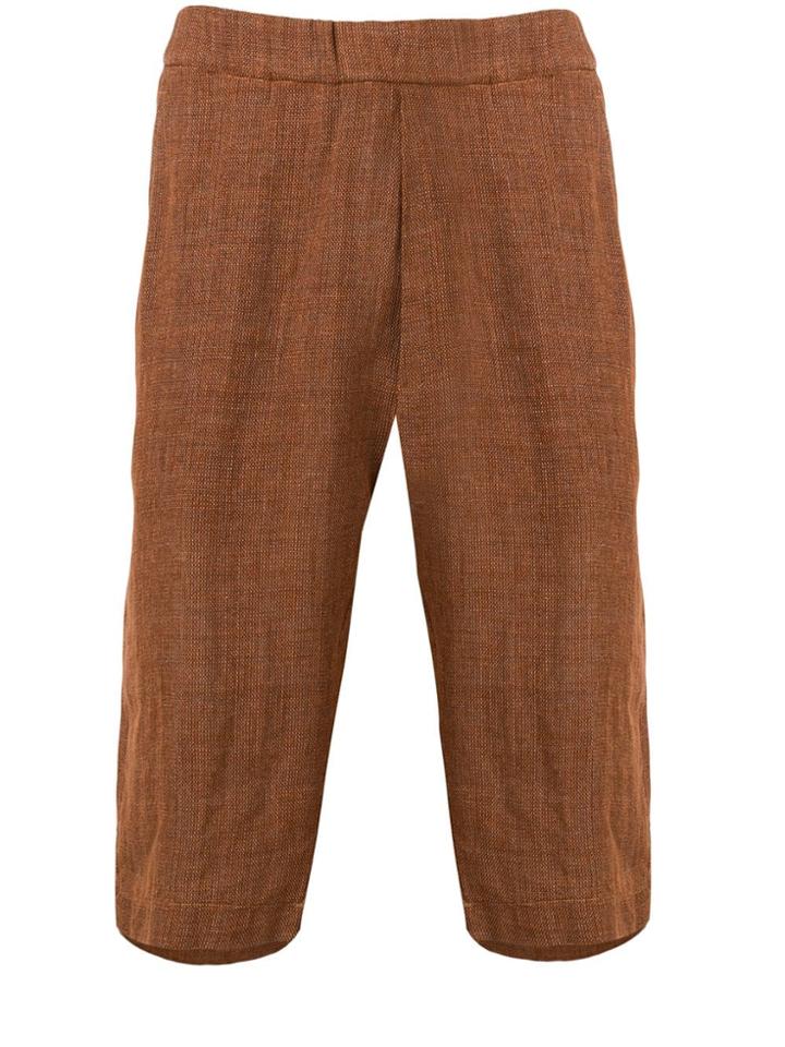 Barena Drop Crotch Shorts - Brown