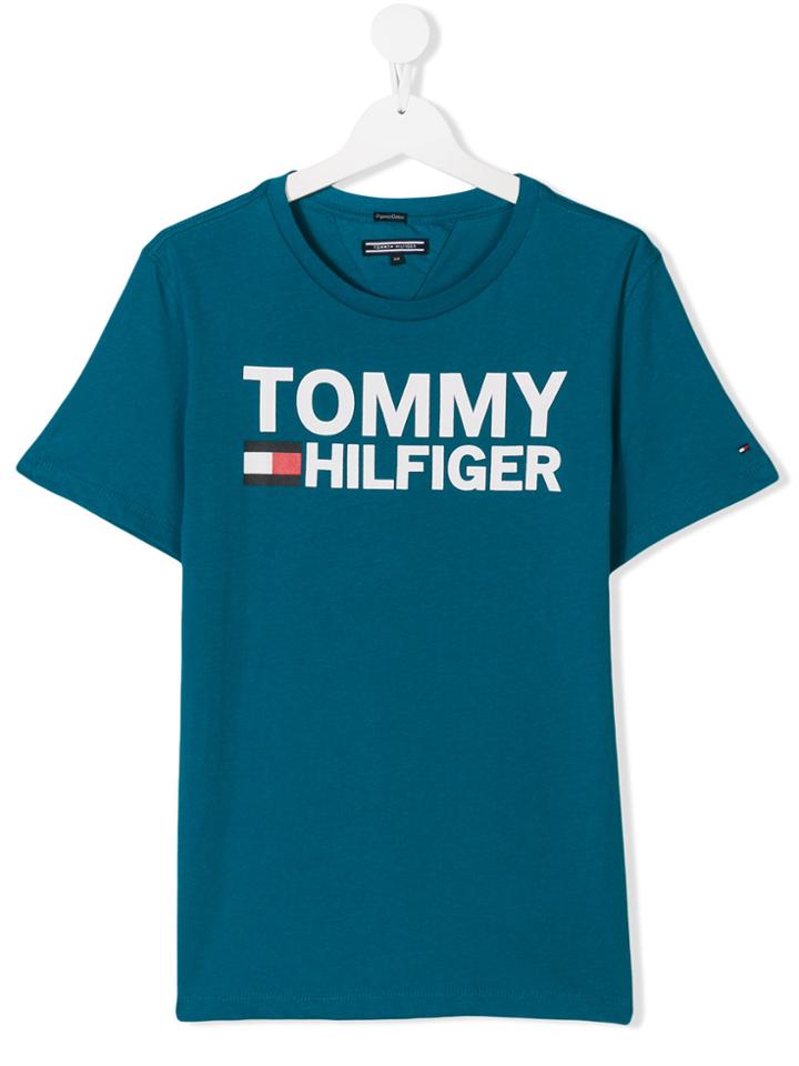 Tommy Hilfiger Junior Teen Logo Printed T-shirt - Blue