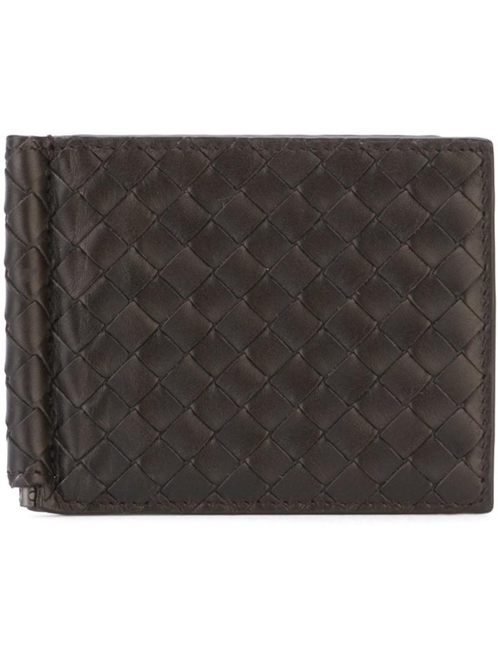 Bottega Veneta Woven Leather Wallet - Brown