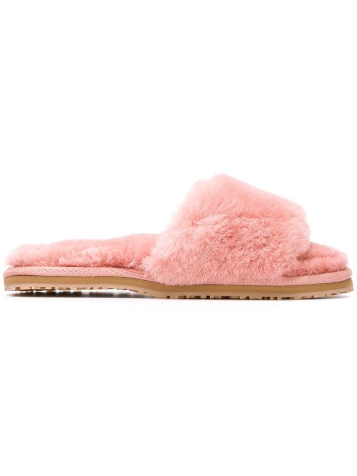 Mou Sheepskin Sliders - Pink & Purple